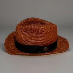 Goorin Bros Brown Straw Fedora with Black Band